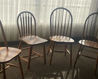 Wood Chairs & Curtains 