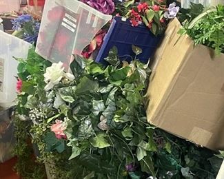 bins and bins of flowers 