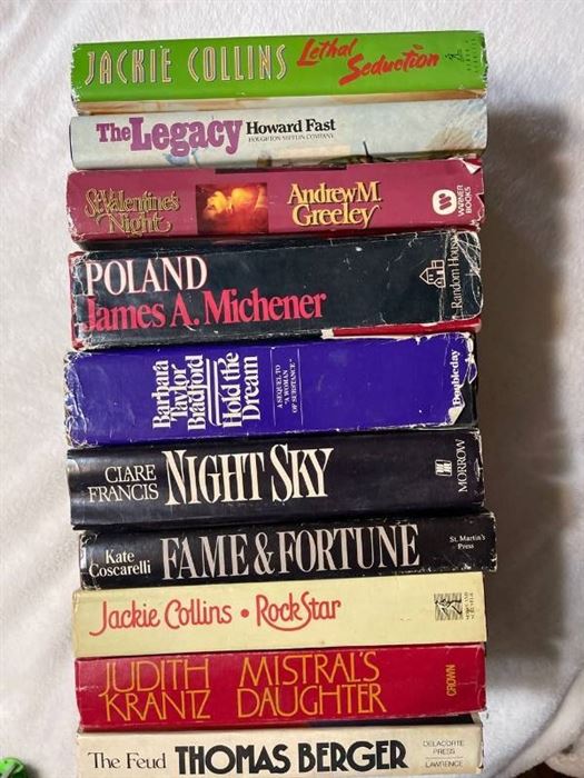 Flat of books from the 1980's