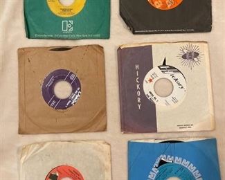 Six 45 rpm records featuring Pointer Sisters, Bobby Sherman and more