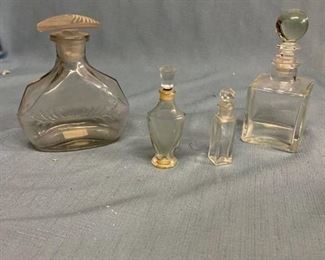 Assortment of vintage perfume bottles