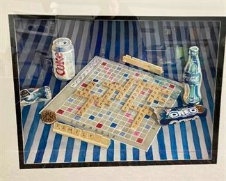 “Scrabble & Cookies” 3D Original Watercolor