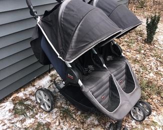 Britax Dual Stroller, well-loved but very durable.