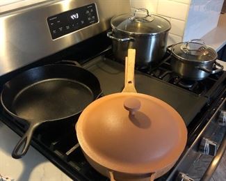 Lodge Cast Iron Pan
Rösle Pots 
Our Place Pan (sold)