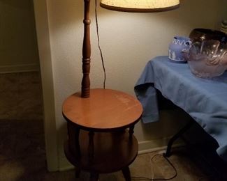 Mid-century end table lamp
