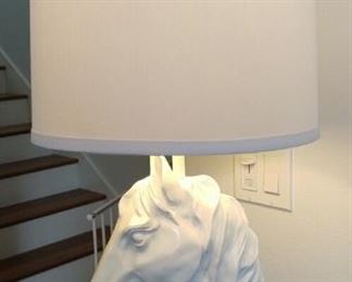 White horse head lamp