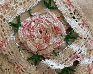Beautiful vintage crocheted items