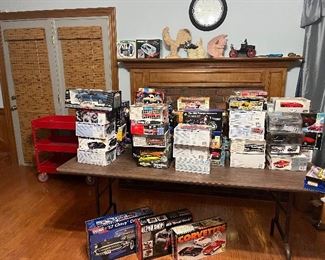 Die cast cars and model kits