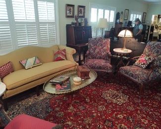 All Oriental rugs have just returned from the cleaners.