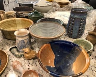 All artist signed pottery