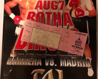 BOXING PROGRAM AND TICKET