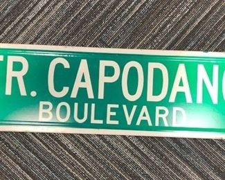 ORIGINAL FATHER CAPODANO BOULEVARD STREET SIGN