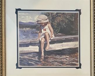 Steve Hanks 2001 Print In Custom Silver Tone Frame