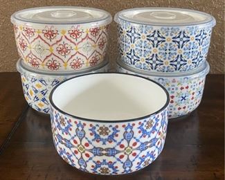 (5) Signature Houseware Incorporated Eto Tiles Food Storage Containers