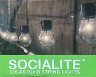 Socialite Solar Bulb 12.5' String Lights In Original Box