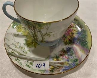 Woodland vintage teacup