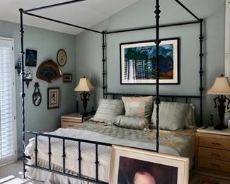 Gorgeous King iron canopy bed 
