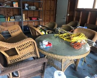 Wicker patio set 
