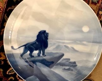 Blue and white charger purchased from the Denver Hotel at its closing. Limousine/Limoges porcelain France 