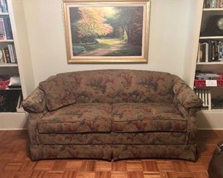 La-Z-Boy Full Sized Sleeper Sofa.  Clean as NEW! Not super heavy.  VERY easy to lift and pull out.  The best I've EVER seen!  