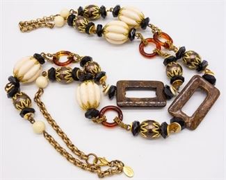 Vintage Designer Lawrence VRBA Chunky Bead Necklace