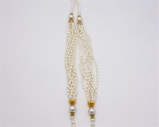 Vintage Mid Century VRBA Tassel Necklace for Repair