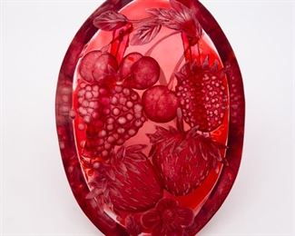 Joyce Francis Large Carved Berries Brooch Pin