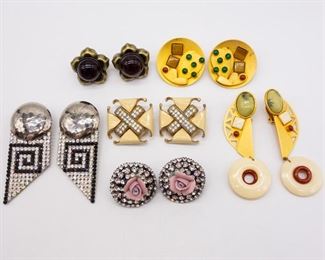 Vintage Lot 6 Pair Earrings incl Gale Rothstein VRBA