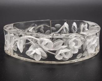 Joyce Francis Carved Acrylic Floral Bracelet