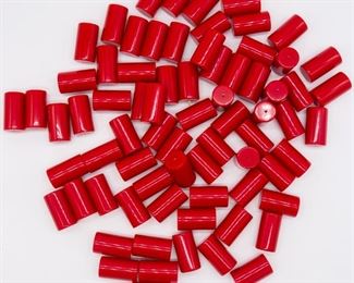 Vintage Plastic Lot Large Red Beads for Jewelry Crafts