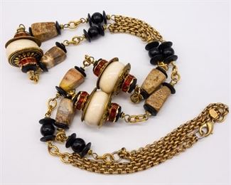 Mid Century Lawrence VRBA Stone Bead Necklace