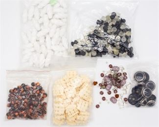 Vintage Lot Jewelry Beads incl Three Wise Monkeys