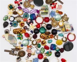 Vintage Lot 50 Pairs Earrings incl IDEA Studio, Dangle