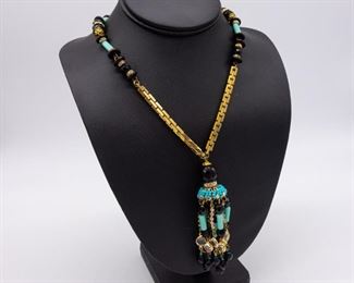 Vintage Lawrence VRBA Lg Runway Tassel Necklace