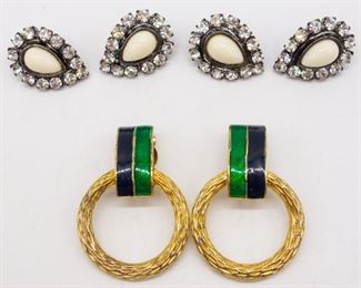 Vintage Lot 3 Pairs Earrings incl VRBA and David Hill
