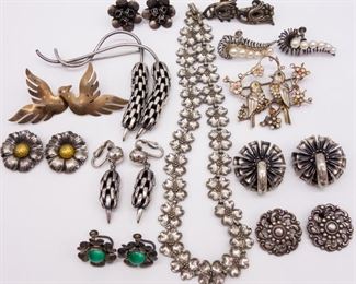 Vintage Lot Sterling Silver Jewelry incl Napier, Beau
