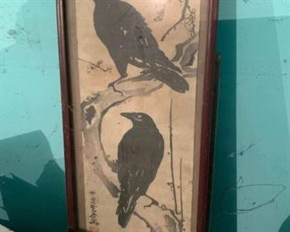 Japanese crows print