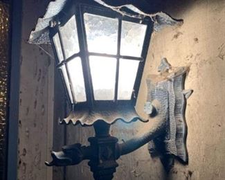 Black Gothic iron porch lamp yes it is for sale.