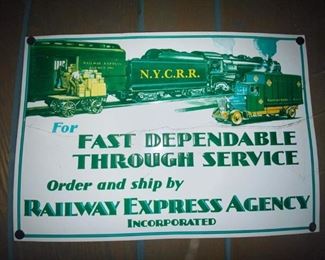 Railway Express shipping sign vintage but not antique