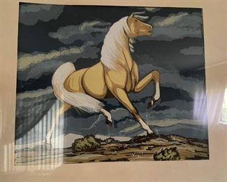 Horse watercolor by vigil