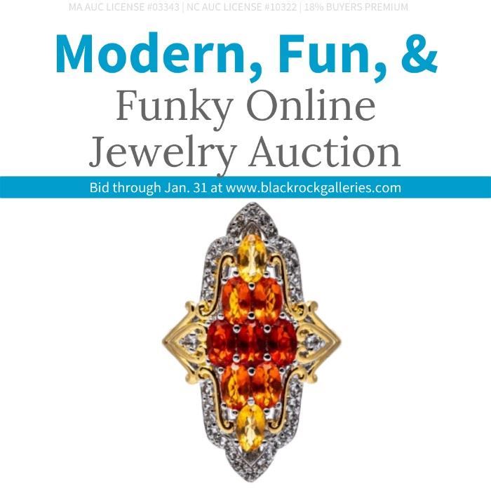 Modern, Fun, Funky Online Jewelry Auction CT Instagram Post