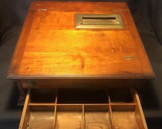 Beautiful antique cherry cash drawer. Rare!