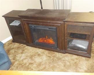 This Electric Fireplace Heater is also an Entertainment Center