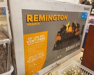 Remington 32,000 BTU Gas  (no vent) Fireplace new in box.