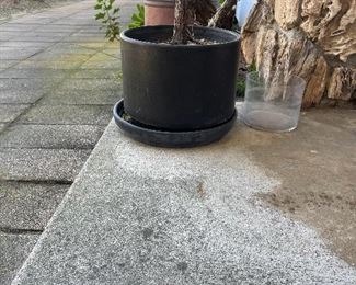 Lg Gainey pot and saucer 