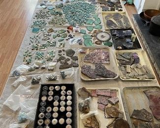 Rare Turquoise cabs and gems(all types). Large crystals 