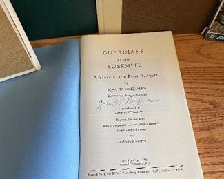 Signed books, guardians of the Yosemite, etchings of Yosemite by Alec stern signed and much more