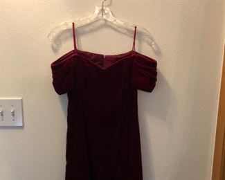 Off the shoulder red dress