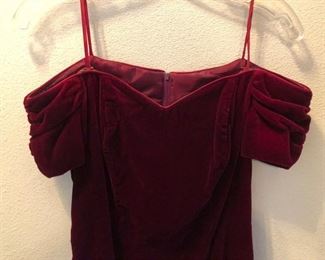 Off the shoulder red dress