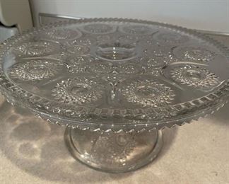 Vintage Cut Glass Cake Server